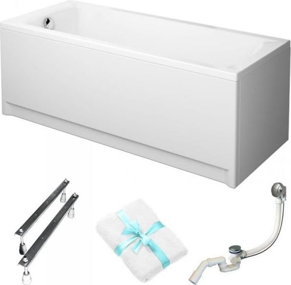 Cersanit | Badewanne - Korat Badewanne - 170x70 Cm - Weiße Verkleidung - Acryl - Siphon Und Füße