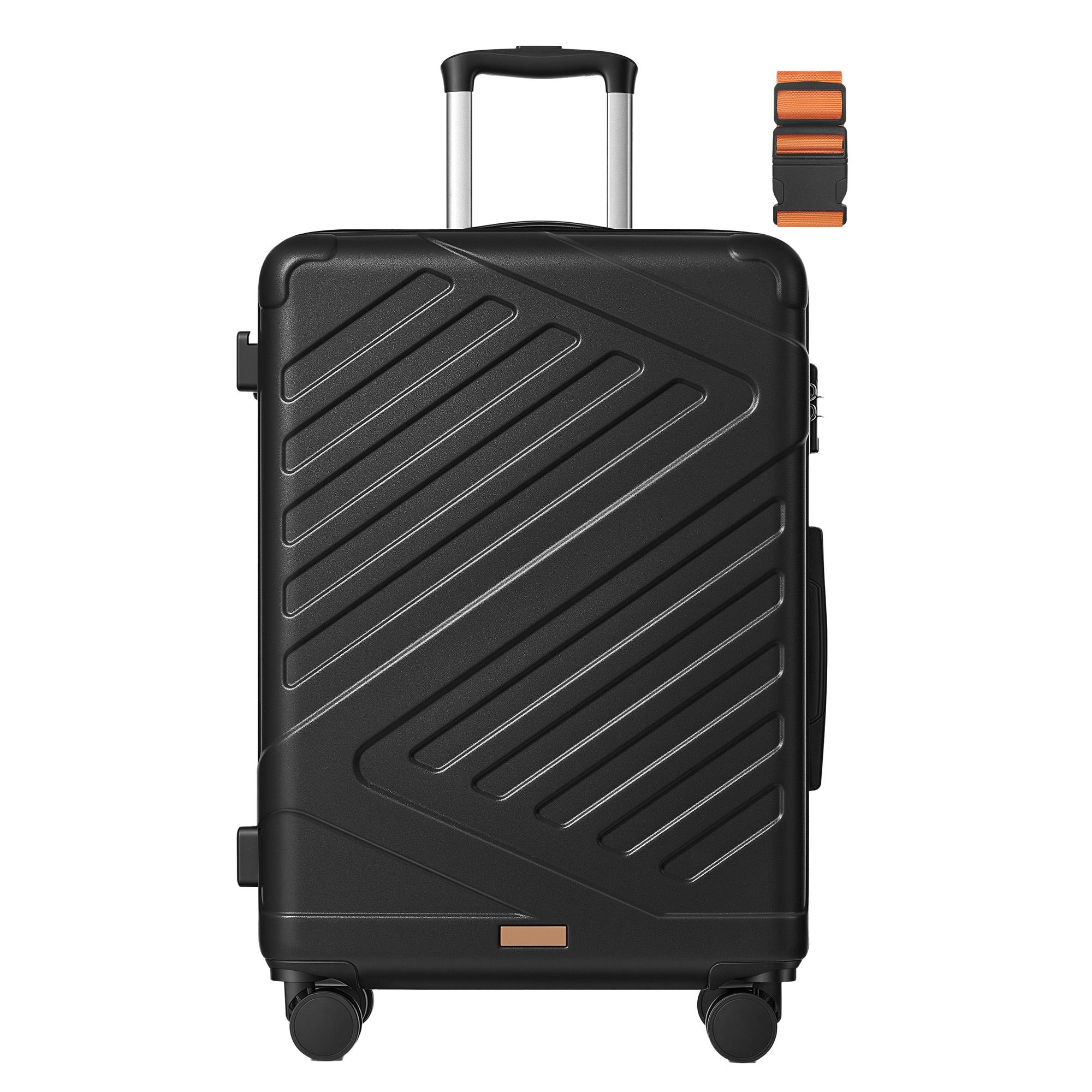 SONGMICS Koffer, Hartschalenkoffer mit TSA-Schloss und Koffergurt, erweiterbar RLPB35002B101