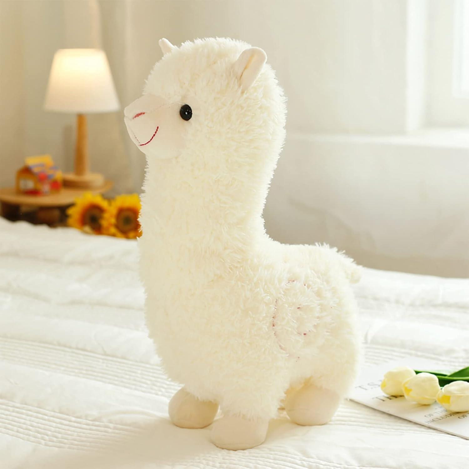 CELAWORK Alpaca knuffel wit pluche 35 cm