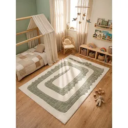 Kinderteppich Pflegeleicht Creme 120x170 cm - VELT   Kadima Design