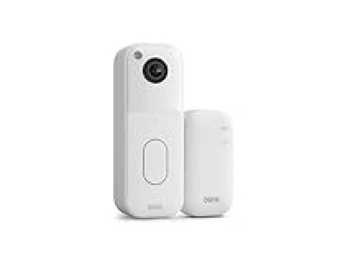 Sonnette vidéo Blink- Vidéo HD en plan moyen, durée de vie des piles de deux ans, configuration simple, IP65 - Module de synchronisation de base inclus - Blanc