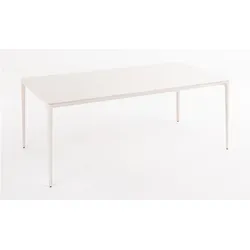 Segarda Gartentisch Mykonos 180 x 90 cm Sinterstein Weiß Ivory