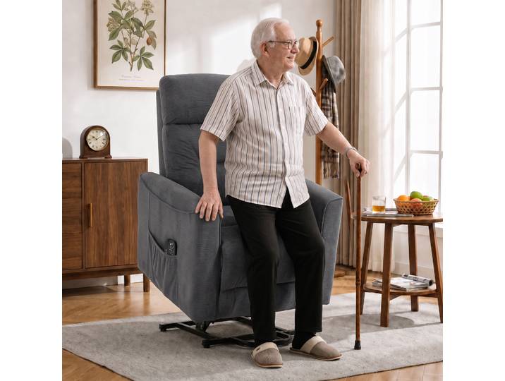 HOMCOM Fauteuil Relax Électrique Massage Chaleur Gris Foncé