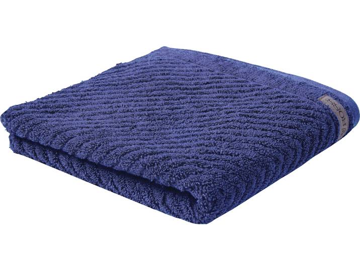 Duschtuch ROSS Smart , blau (royalblau), B:70cm L:140cm, Frottier, Obermaterial: 100% Baumwolle, Handtücher, Duschtuch, Uni-Rippe mit Velourslabel