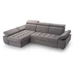 ECKSCHLAFSOFA Bianca hellgrau links