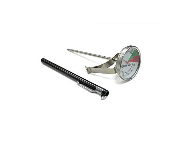 HENDI Thermometer, für Milchschaum, Einstechmeter, Küchenthermometer, Fleischthermometer, Temperaturbereich -10° bis 110° C, Graduierung 1°C, ø44x(H)140mm, 100 Stück