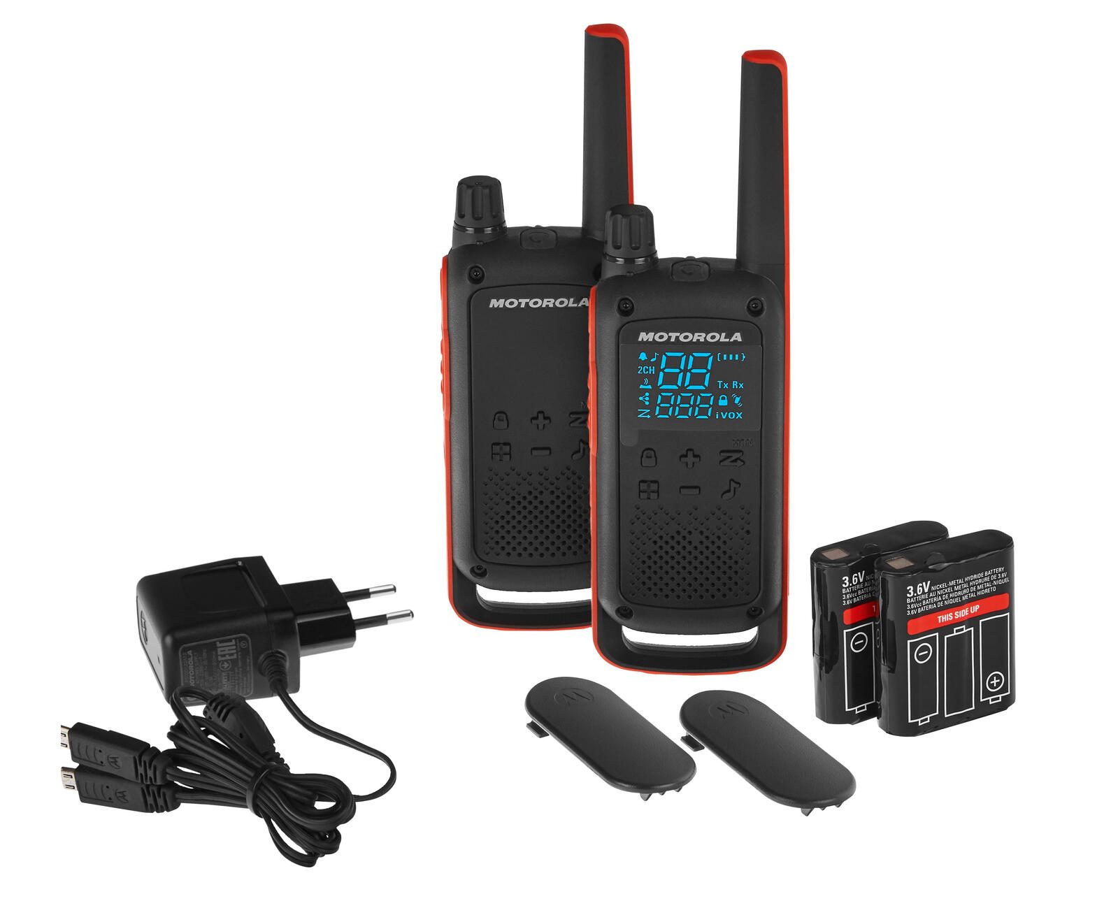 Motorola Funkgeräte Talkabout T82 Duopack schwarz/orange 188068