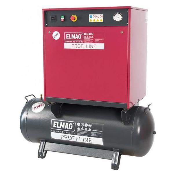 Elmag - Kompressor, 375 l/min, 400 Volt, 10 Bar, PROFI-LINE SILENT PL-S 500/10/24+100, Kompaktgerät (124 l, 10 Bar) (10130)
