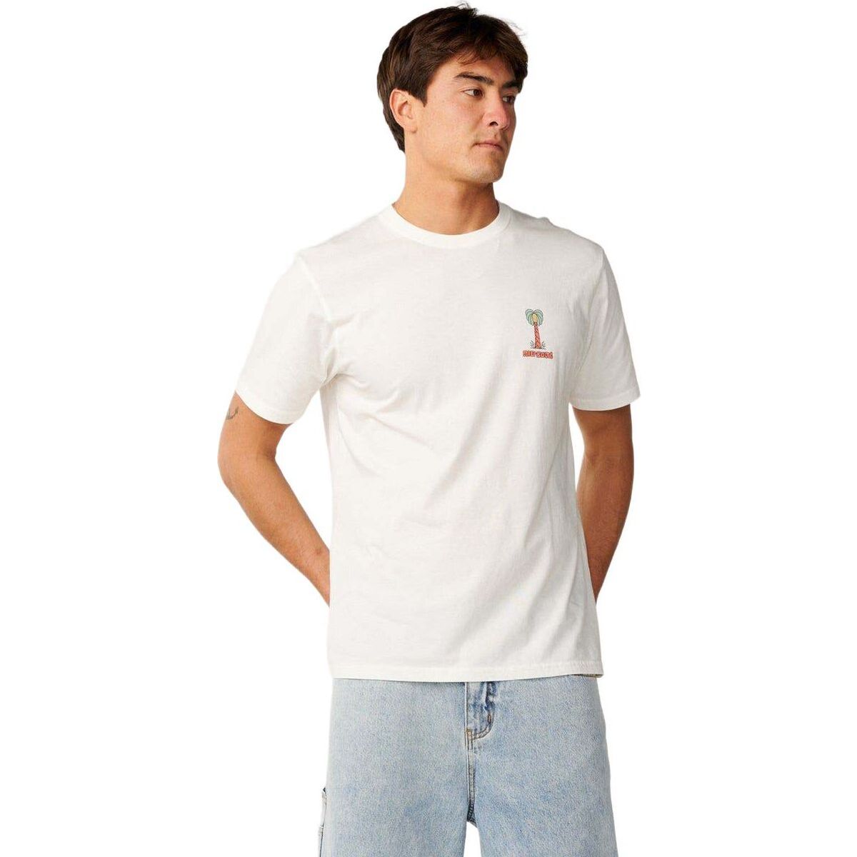 RipCurl Pacific Rinse Higgins Tee bone (3021) XS 16OMTE-3021-XS