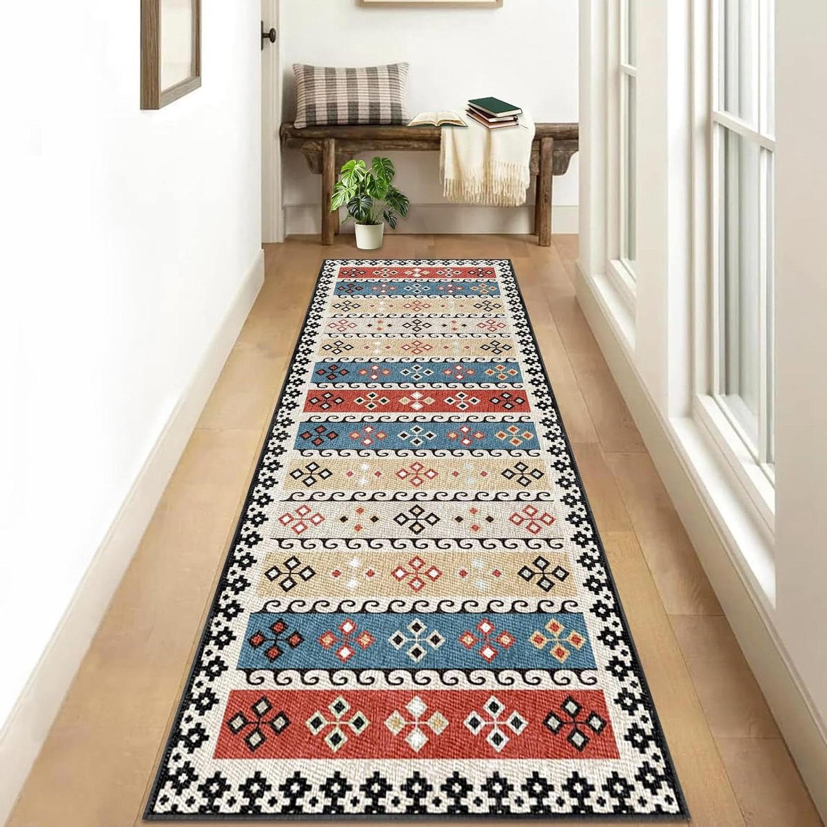 Keukentapijt Loper Polyester - Vloerkleed voor Gang, Keuken of Woonkamer - 65 x 400 cm