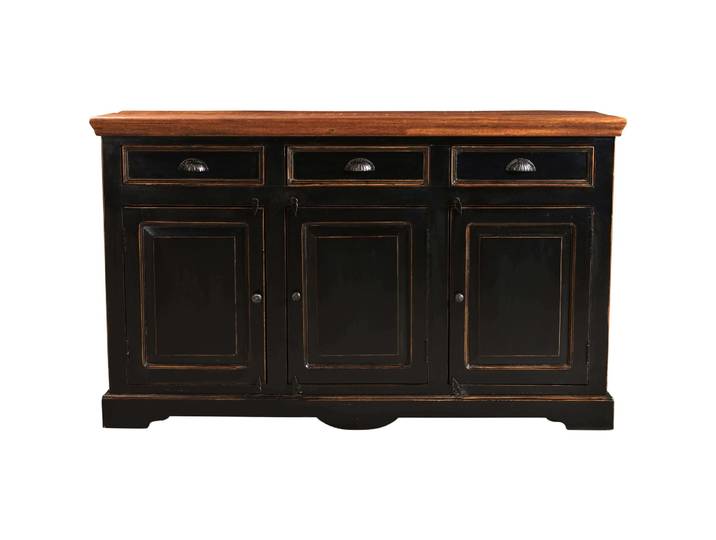 Sideboard Sica schwarz Holz B 150 H 90 cm