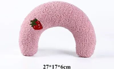 Fusion Finds Cozy Pet Neck Pillow U Shaped Cat Pillow & Dog Sleeping Headrest For Deep, Comfortable Rest pink