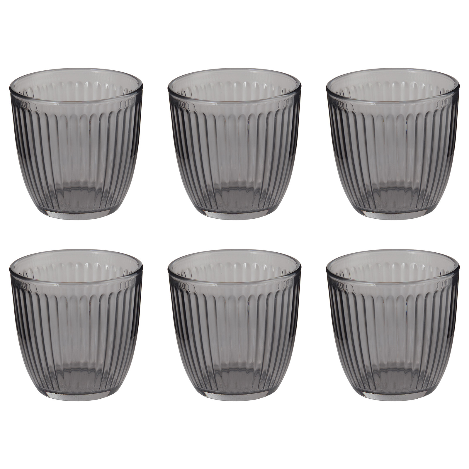 home24 LINEE waterglas set van 6 grijs
