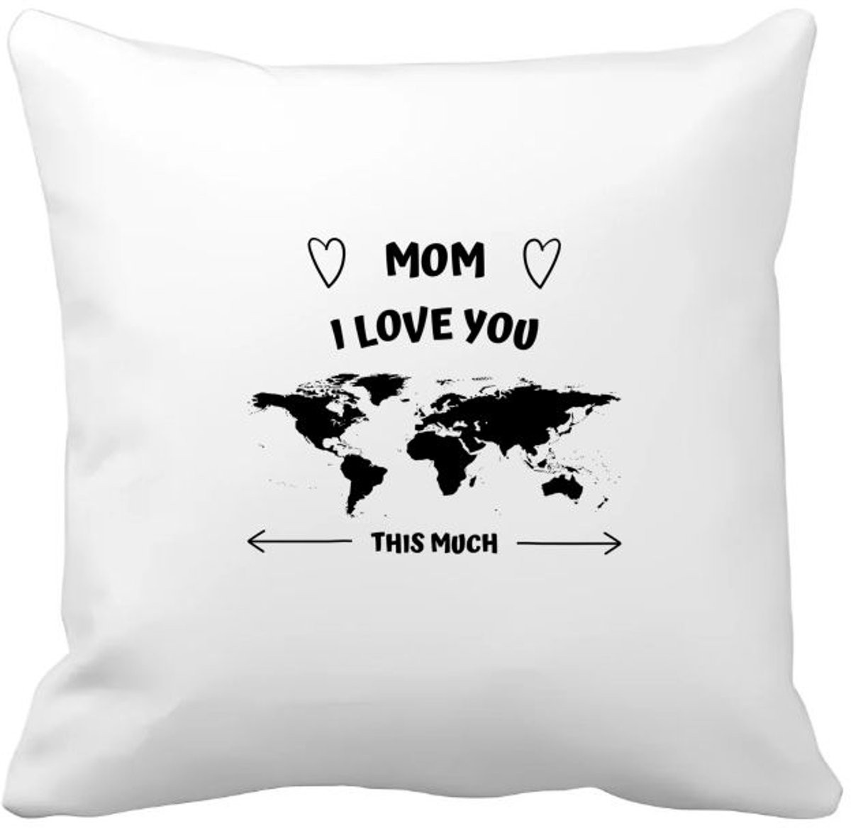Akyol Mom I Love You This Much Kussenhoes - Mama - 40 x 40 cm