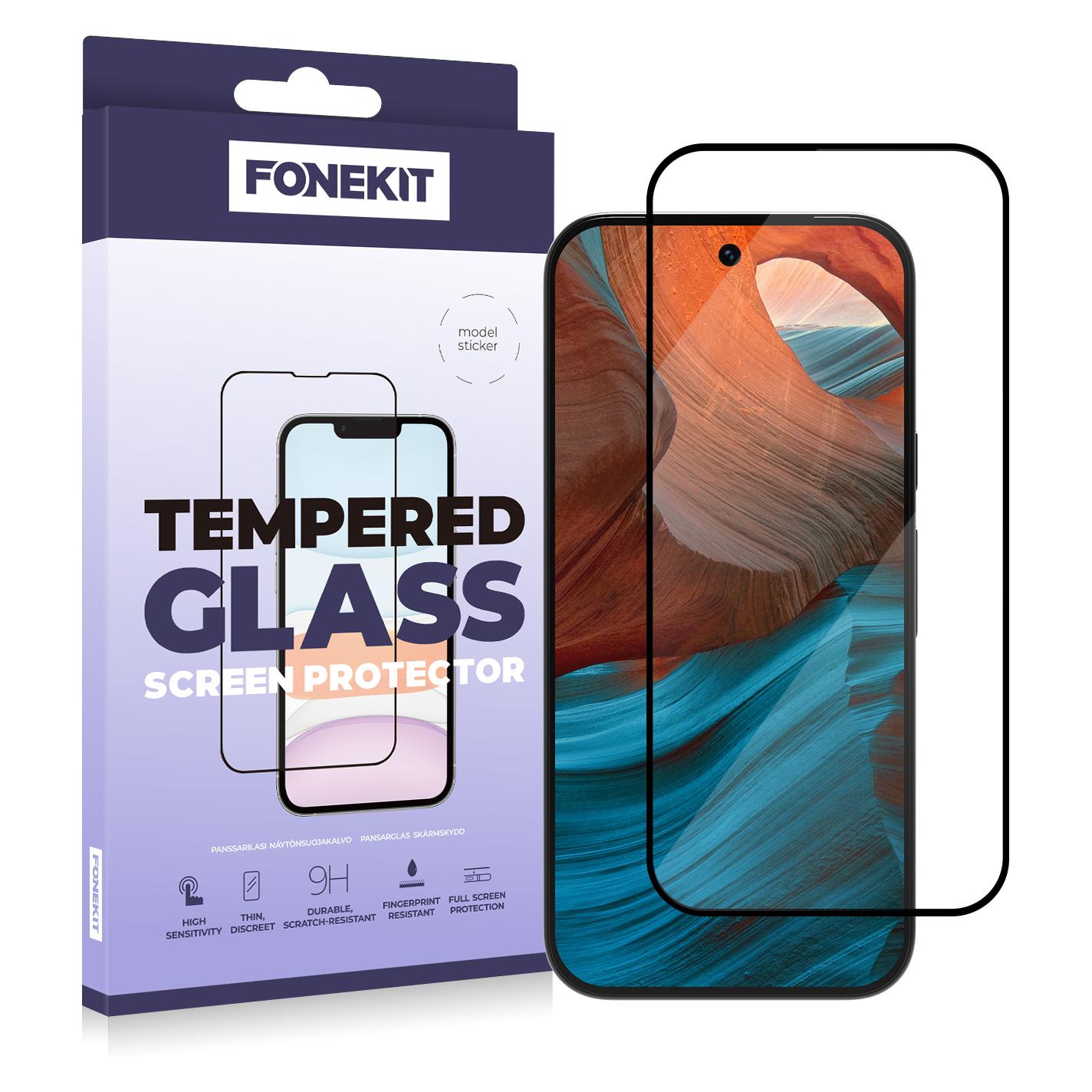 FoneKit Full Cover Screen Protector, Google Pixel 9A (Google Pixel 9a) (56617848)