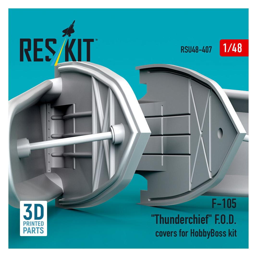 ResKit F-105 Thunderchief F.O.D. covers for HobbyBoss kit (3D Printed) (RSU48-0407)