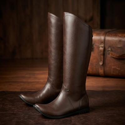 LightInthebox Men's Knee-High Riding Boots, Sleek Pointed-Toe Vintage Equestrian Boots for Mature Men, Cosplay, Renaissance Fairs and Stage Wear