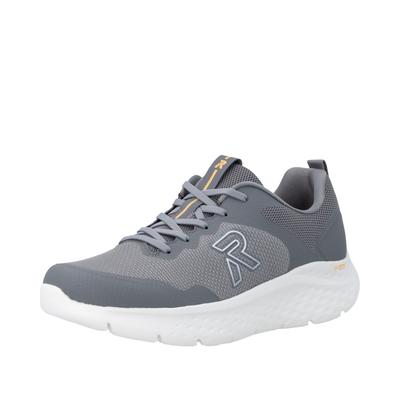 Plateausneaker RIEKER SPORT, Herren, Gr. 42, grau, Textil, Schuhe Plateausneaker, Sport-Sneaker, Halbschuh, Schnürschuh, Freizeitschuh mit Plateau