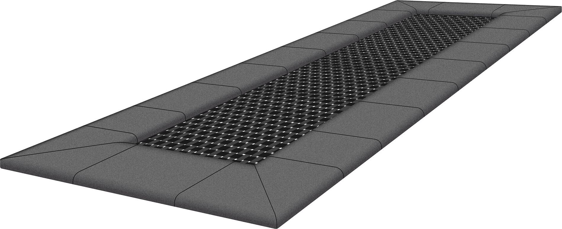 Eurotramp Trampolinbahn "Rollstuhl", 436x160 cm