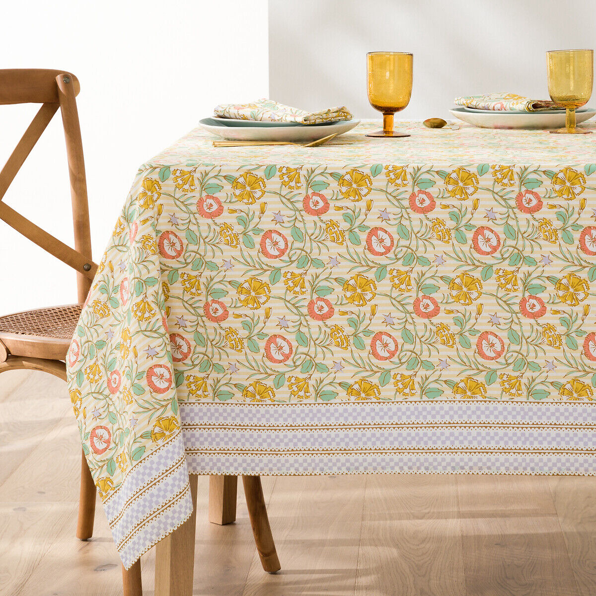 LA REDOUTE INTERIEURS Nappe imprimée coton lavé, Cyrille