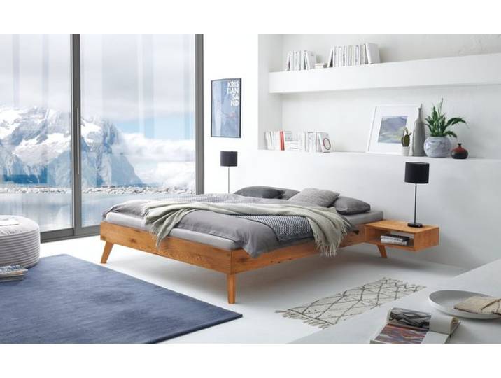 Massivholzbett Calvari 180 x 200 cm Wildeiche Holz