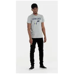 New Era, Herren, Sportshirt, T-Shirt Utah Jazz NBA (XS), Weiss, Schwarz, Grau
