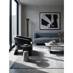 Teppich Antirutsch Grau 160x220 cm - DALAR   Kadima Design