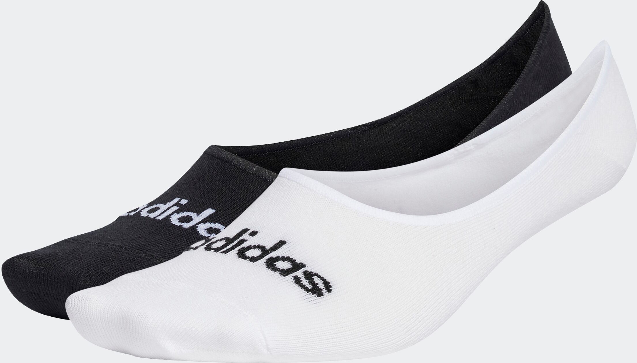 Funktionssocken ADIDAS PERFORMANCE "THIN LINEAR ERINA, 2 PAAR", Gr. XL (46/48), schwarz-weiss (weiß, schwarz), Obermaterial: 69% Baumwolle, 26% Polyester, 3% Polyamid, 2% sonstige Fasern, Socken Funktionssocken, Kurzsocken, Füsslinge weiß, schwarz XL (46/