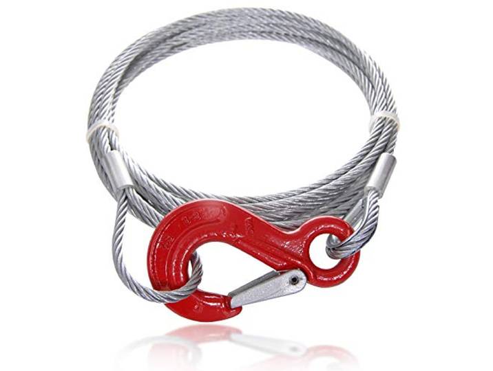Drahtseile24 Stahlseil mit Haken und Öse – Anschlagseil mit Haken & Schlaufe, Forstseil 5mm – 14mm 2m – 100m Ø12mm / 1.500kg Nutzlast 20m
