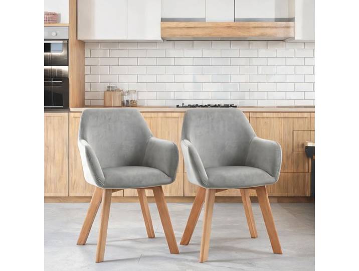 21.3 x 22.4 x 31.5 in Dining Chairs and Benches with gris and Fauteuils de salle à manger lot de 2