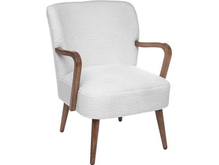 Fauteuil  Chiara  bouclette blanc - Atmosphera Créateur d'intérieur