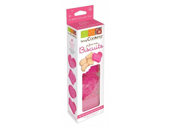 Scrap Cooking Ausstechformen-Set ScrapCooking rosa Kunststoff B 6.5 cm