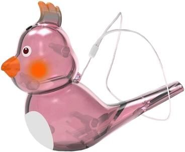 Multisell Products Hub Cartoon Bird Whistle With Lanyard, Add Water Multicolor Warble Whistle For Kids pink