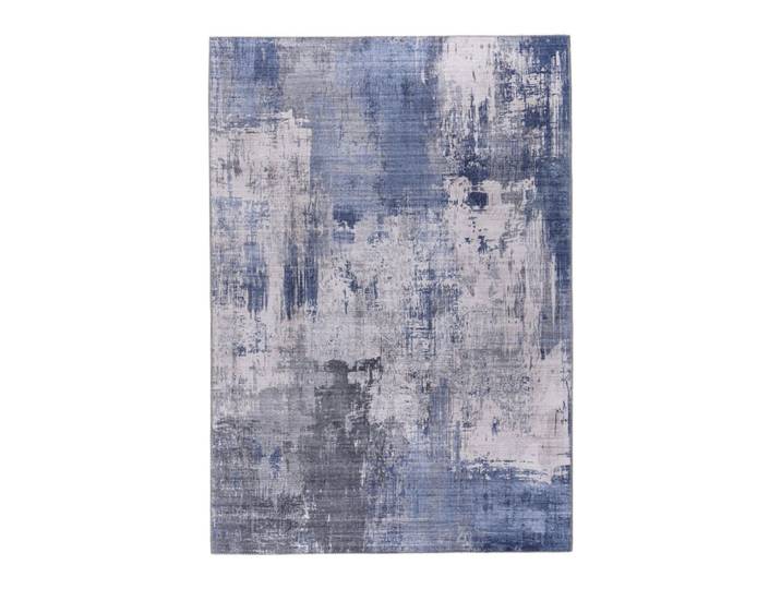 Tapis design finition couture anglaise bleu 120 x 160 cm