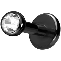 Titan Labret mit Push Fit KRISTALL