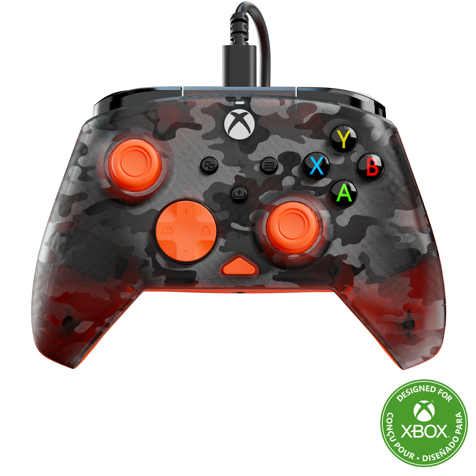 Turtle Beach Rematch Core Gamepad - RGB - Bedraad - Black/Orange Camouflage - Xbox Series X|S, Xbox One en PC
