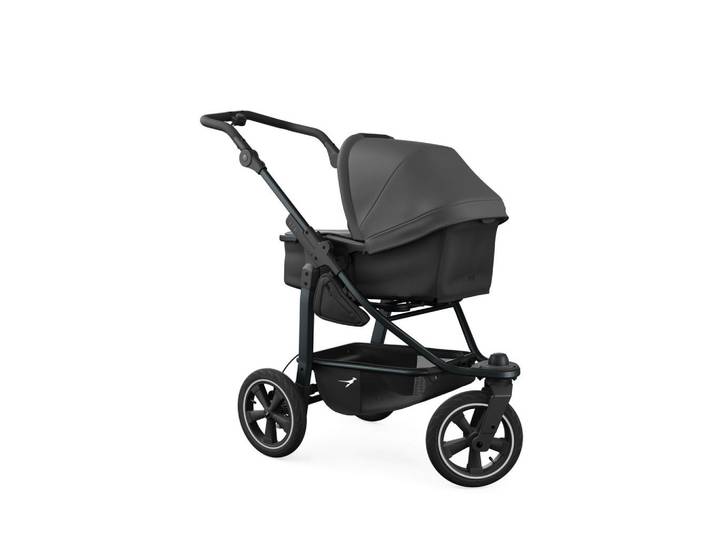 TFK Kombikinderwagen mono3 2-in-1 Kombikinderwagen, Dunkelgrau, 3-teilig, 57x111x120 cm, Feststellbremse, Fußstütze abklappbar, Federung, kugelgelagerte Räder, 5-Punkte-Gurt, Doppelbremse, Handbremse, für Babyschale geeignet, Griff in Lederoptik, Transportsicherung, mit Tragegriff, Sitz umsetzbar, erweiterbar Geschwister, Reflektorstreifen, abnehmbarer Schutzbügel, Wanne umbaubar zu Sportsitz,5-Punkt-Gurt, Gurtschoner, Schutzbügel abnehmbar, umsetzbar,Matratze, Babywannendecke Magnetknöpfen, Baby on Tour, Kinderwagen, Kombikinderwagen
