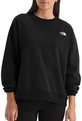 The North Face Women's Evolution Simple Dome Oversized Crew (Size Medium) Black, Cotton,Polyester