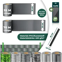 Kesser, Sichtschutz, PVC Sichtschutzstreifen Sichtschutz Rolle Doppelstabmatten