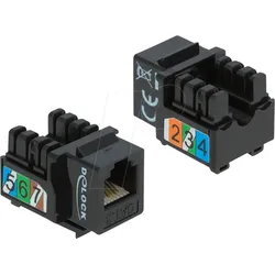 DELOCK 86468 - Keystone RJ12 Buchse > LSA Cat.3 , schwarz