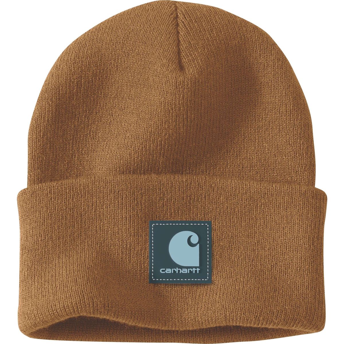Carhartt Rubber Patch Watch Cap Beanie carhartt brown/dark harbor teal (BF7) OS 106920-BF7OS