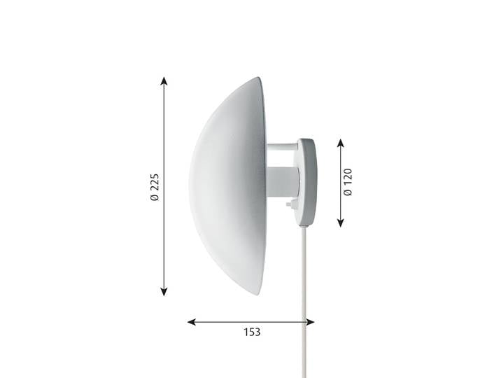 PH-Hat Wandleuchte White - Louis Poulsen PH Hat - Wohnzimmer - Design - Metall - Rund