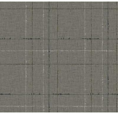 Seabrook Designs Gorton Plaid Embossed Vinyl Unpasted Wallpaper