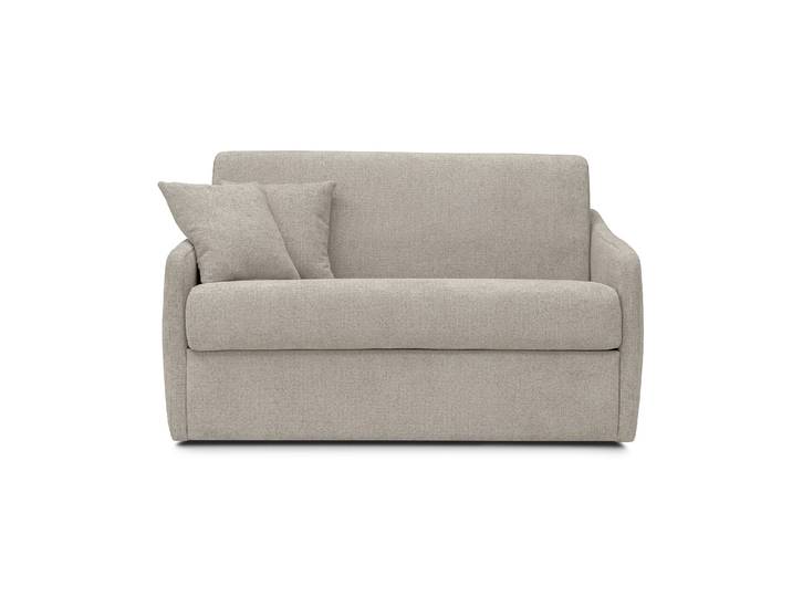 QUIBERON - Fauteuil convertible 100 x 190 cm - Velours texturé, Beige