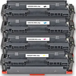 4 Toner Set für HP Color LaserJet Pro MFP M 450 Series Gigao-Tonerkassetten alle Farben 415X kompatibel MFP-M450 Series