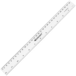Westcott Lineal E-10182 00, 30 cm, Kunststoff, transparent