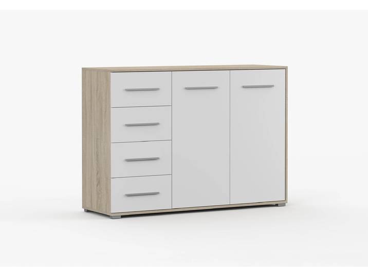 Kommode FRIDA 01 SB 135 cm Sonoma Eiche Weiß