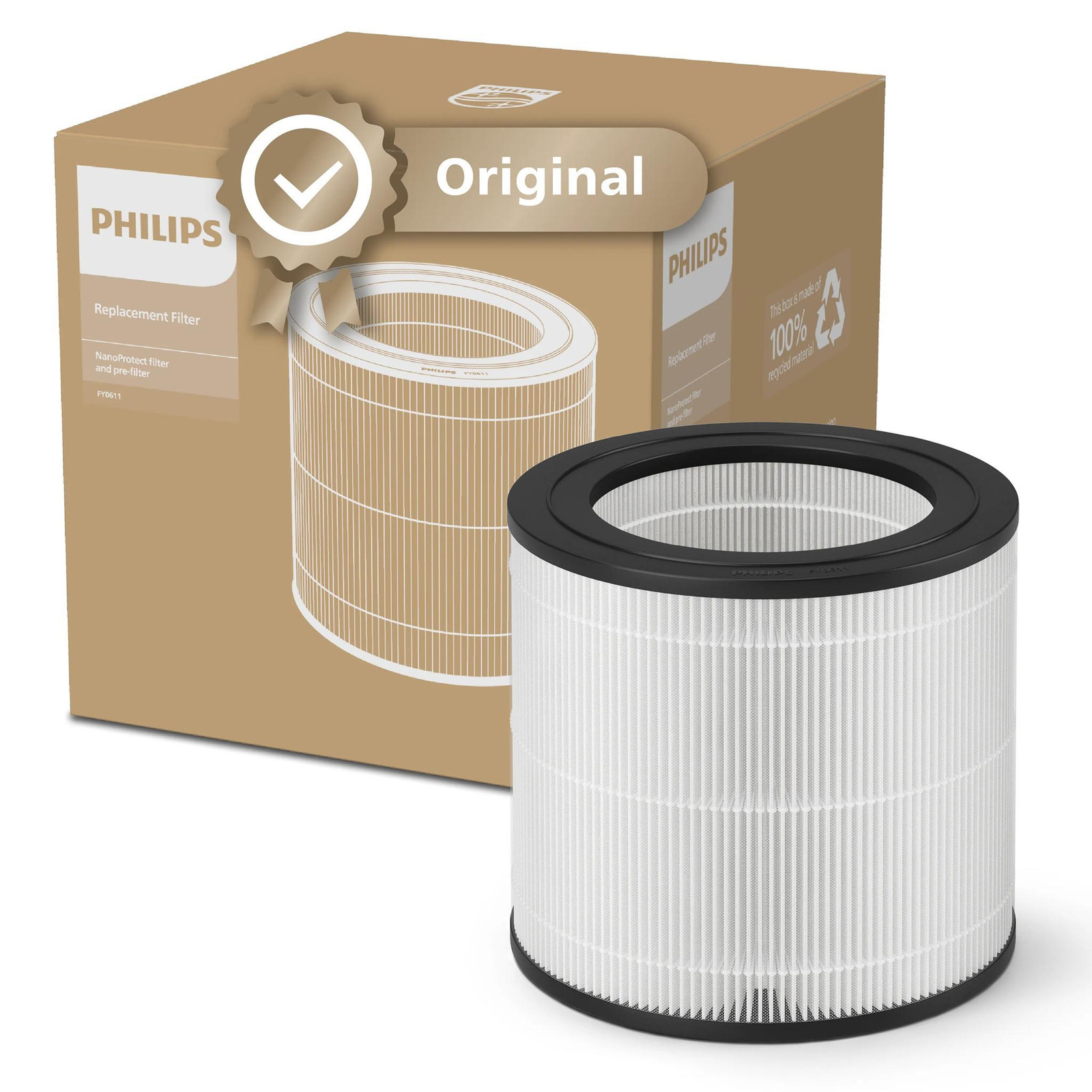 Philips origineel vervangings-HEPA-filter compatibel met Philips AC0650 (FY0611/30)