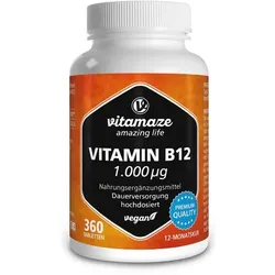 VITAMIN B12 1000 μg hochdosiert vegan Tabletten 90 g
