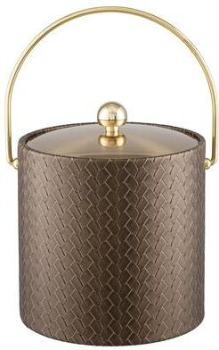 Kraftware San Remo Antique Gold 3 Qt Ice Bucket W/ Bale Handle & Metal Cover